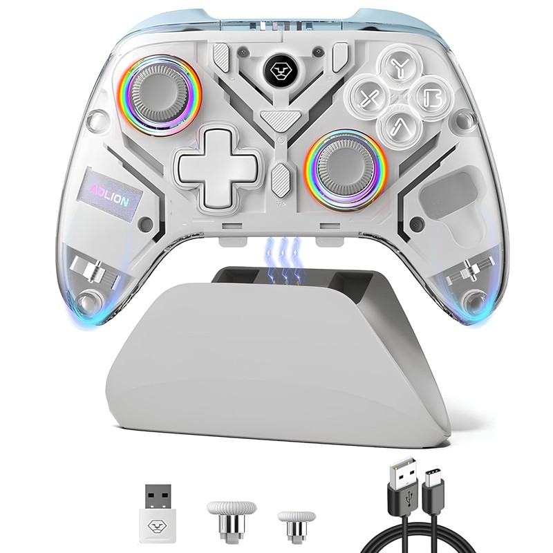 Control Inalambrico para Switch,Controlador Bluetooth 5.3 De RGB Luz con