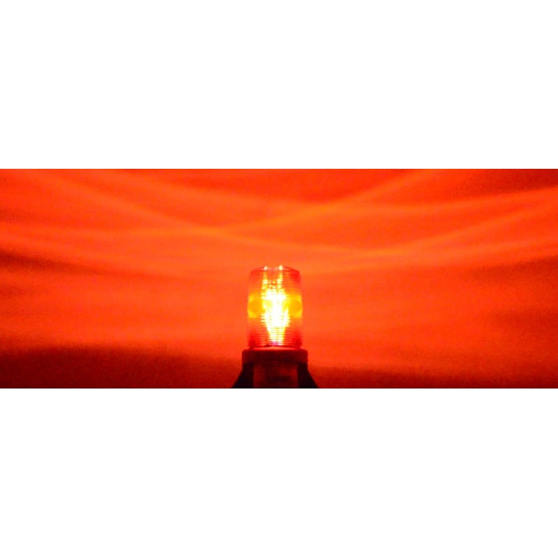 B125WS120 RED 110V 120V AC 25W INCANDESCENT STEADY-ON LIGHT BEACON