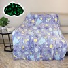Glow in The Dark Throw Blanket, Galaxy Stars Pattern Soft