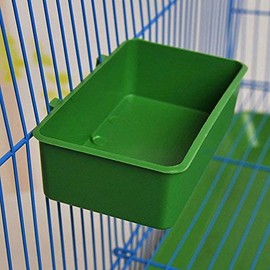 Litewood - Comedero para semillas de pájaro, alimentador de agua para loros, guacamayos africanos, periquitos, cacatúas, Conure, canario, pinzón de canario (11,9 cm)