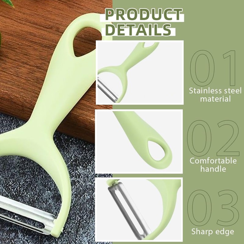 Heyumybit 4 Pcs Stainless Steel Peeler Replacement Blade,Potato Peeler,Multifunctional Replacement