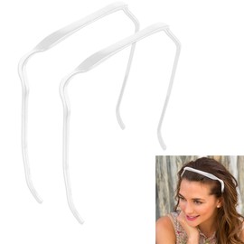Curly Thick Hair Headband, Headbands for Women, Pack of 2, Fashionable Headbands for Women, Invisible Hair Band, Fashion Headband for Volume and Style Hair, Unisex Fashion Hair Accessories (White)