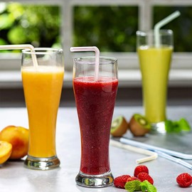 Flexible Plastic Straws Disposable, White Colorful Assortment |Bendy, Stylish Drinking Straws for Every Occasion & Party Decoration, 100 Count