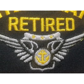 Vintage Voyager USA Navy Retired Embroidered Military Patch NEW 5¼x2¾ US Iron-on