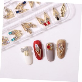 Healeved 24pcs Nail Art Jewelry Diamond Charms Creative Arrow Design for Women Nails