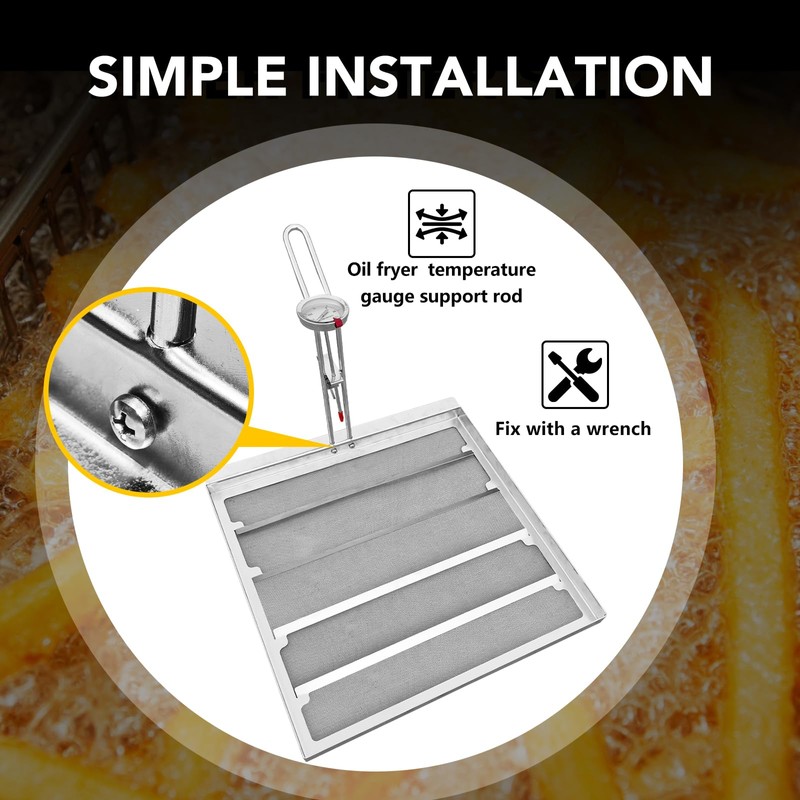 ZUCCIO Commercial Deep Fryer Filter Skimmer Basket (13.75" x 13.6")