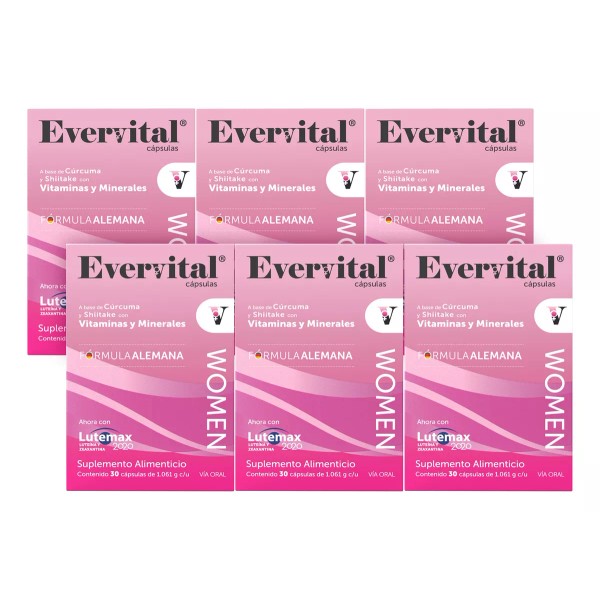 Bomuca Evervital Women Suplemento 30 Cápsulas (6 Piezas)