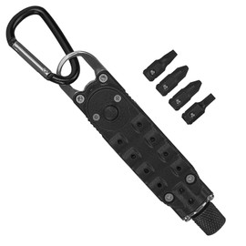 ChiiGe Keychain Phillips Screwdriver Multitool, Flat Screwdriver, and Nut Driver Hex Wrench Hand Tool for The Outdoors, Camping, and Portable Keychain