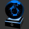 ALEENFOON 3D Dolphin Figure Crystal Ball with LED Colourful Night