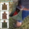 Leather and Canvas Bushcraft Bag Collapsible Waxed Canvas Foraging Pouch
