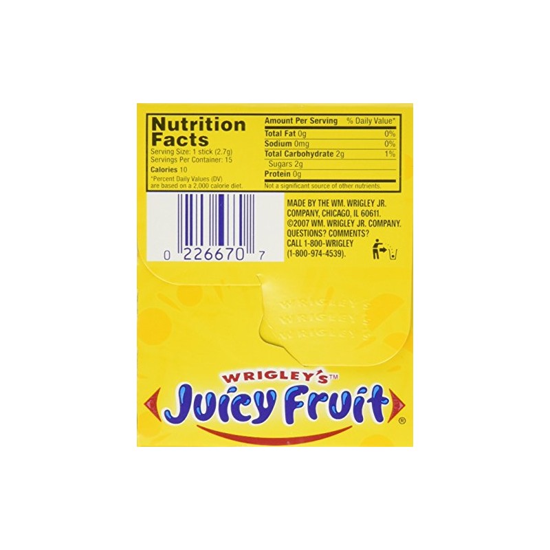 Wrigley's Juicy Fruit Slim Pack, 14 Ounce