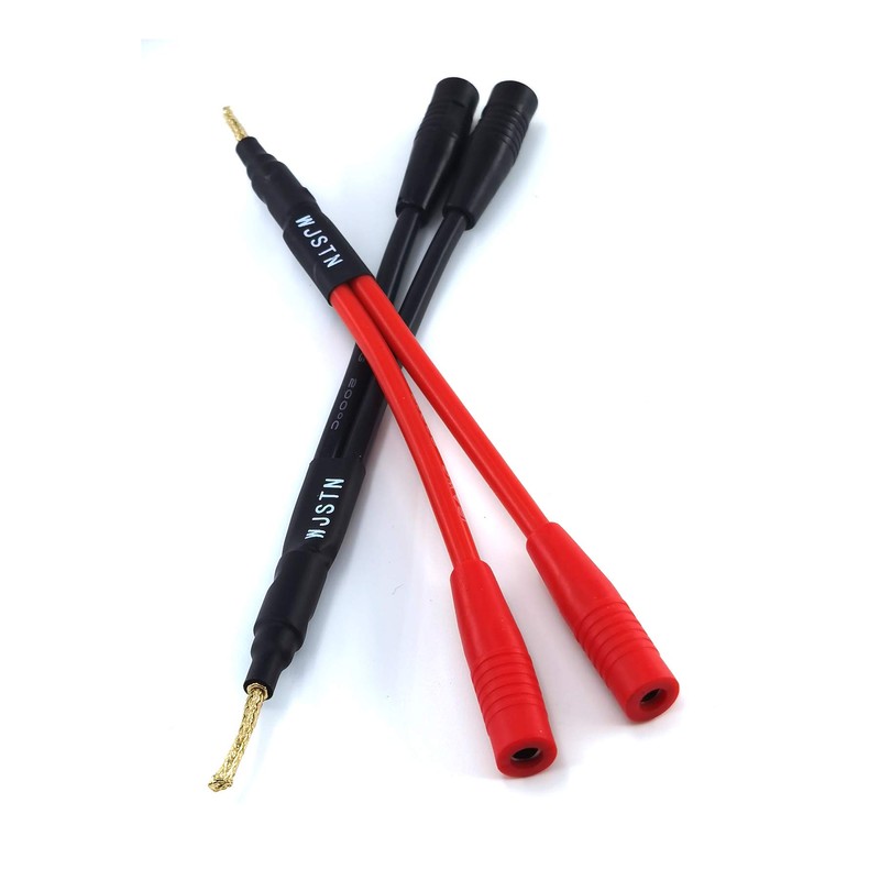 WJSTN Braided Wire Banana Plug Splitter 1 Male 2 Female