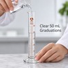 2 Pack 50mL Glass Graduated Measuring Cylinders with Metric Scale