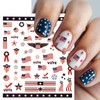 7 Sheets American Independence Day Nail Art Stickers USA Flag
