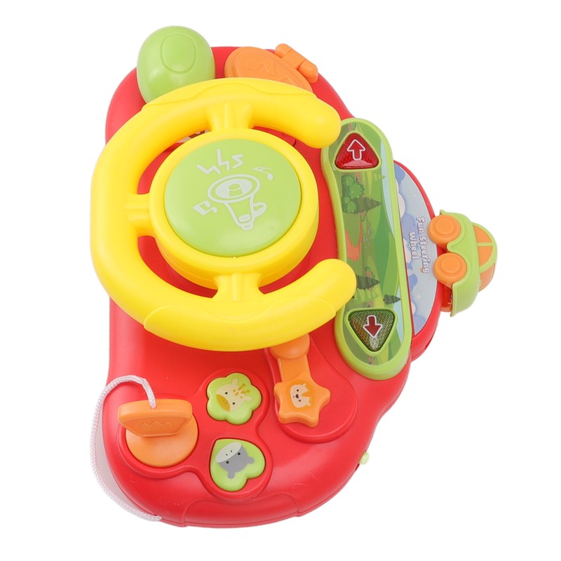 Simulation Steering Wheel Toy Free Rotation Music Sound Educational Driving