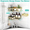 YASONIC Corner Shower Caddy, 3-Pack Adhesive Bathroom Caddy with Soap