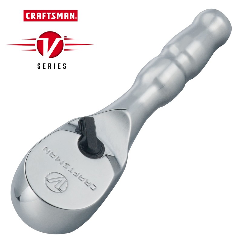CRAFTSMAN V-SERIES Ratchet, 3/8 Inch Drive, 96-Tooth, Stubby (CMMT86320V)