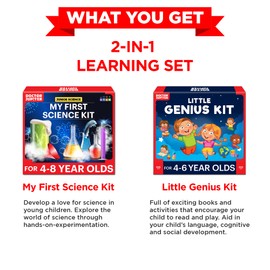 Doctor Jupiter Ultimate Gift Set of Learning| Set of ‘My First Science Kit’, ‘Little Genius Kit’ for Kids Ages 4-6|Birthday Gift for Boys, Girls| STEM Learning & Education Toys for 4,5,6 Year Old