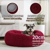 SEOUGEE Calming Donut Dog Bed, Fluffy Plush Round Cat Bed,