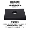 Corla Modern 3.5” Square Shower Arm Flange | Universal Extra
