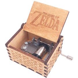 Youtang Music Box Hand Crank Musical Box Antique Engraved Carved Crafts,Play Song of Storms,Brown