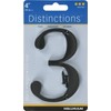 Distinctions 843143 Black Flush-Mount 4-Inch House Number 3