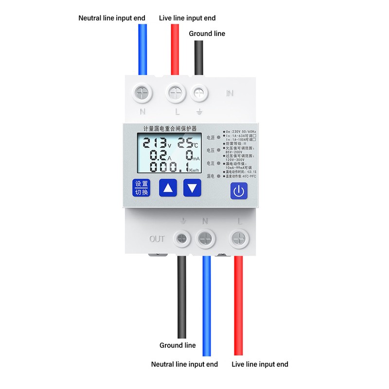 Automatic Self Recovery Power Overvoltage Protector Over Under Voltage Protective