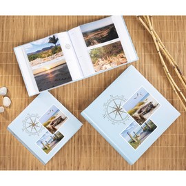 Hama Slip-in Album with Baltic Sea Motif (Photo Album for Inserting 200 Photos in 10 x 15 cm Format 100 Pages, Photo Book for Holiday Photos) Blue