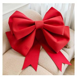 Yurosiay Giant Bows DIY Super Large Bow Decoration Large Decorative Bows Hanging Giant Bow Wedding Car Bows Christmas Bows Giant Decorative Bow for Party House Red 75 cm
