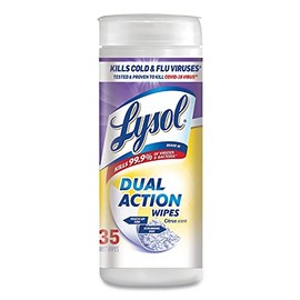 Lysol Dual Action Wipes Canister 35 Count