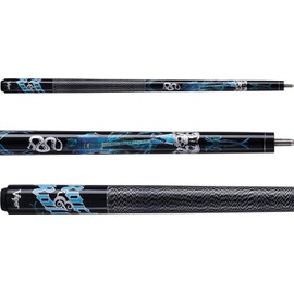 Viper by GLD Products Junior 48" 2-Piece Billiard/Pool Cue, Rock & Roll, 16 Ounce,Blue,50-0404