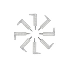 Perfect Decor PDI 8pcs Clear Plastic Screen Clips 1in1/4 with Screws Made in Canada (8pcs in one Pack)