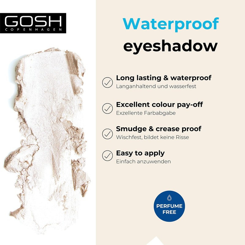 GOSH Mineral Waterproof Eye Shadow, Rotating Eyeshadow Pen with Creamy