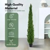 8 Feet Pre-Potted Evergreen Outdoor Artificial Cedar Tree Privacy Screen