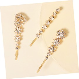 FOMIYES Elegant Crystal Hair Barrettes Rhinestone Hairpins Set Stylish Women's Diamond Hair Accessories