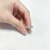 Sumeror S925 Sterling Silver Cubic Zirconia Band Rings for Women