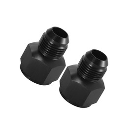 VekAuto 2pcs Car Female AN12 12AN to Male AN10 10AN Flare Hose Reducer Fuel Line Fitting Adapter Fuel Oil Cooler Bulkhead Adapter Aluminum Alloy Black Auto Accessories