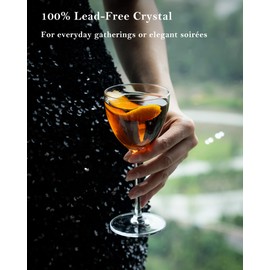 GIHOP Nick and Nora Cocktail Glasses, 5.8Oz Hand Blown Martini Glasses Set of 2, 100% Lead-Free Craystal Coupe Glassware, Small Cocktail Glasses for Manhattan, Cosmopolitan, Espresso with Gift Box