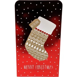 Christmas Kraft Stocking Money Wallet with Envelope, Card