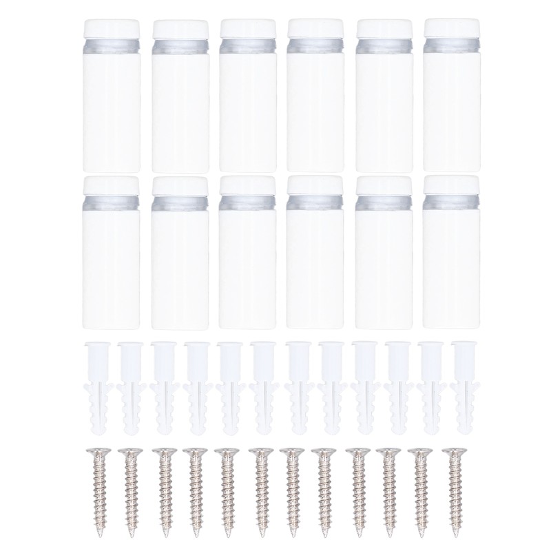 12Pcs Standoff Screws Stainless Steel Wall Sign Advertising Hardware Nail