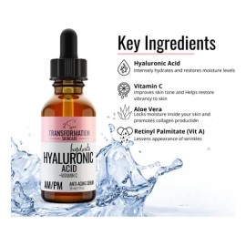 Suero Vitamina C Y Ácido Hialurónico Antienvejecimiento 30ml                                                                                          