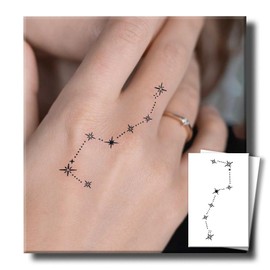 UBICA Semi Permanent Tattoos, 2 Sheets Realistic Jagua Tattoo(Big Dipper), Lasts 7-15 Days, 24H for Full Color, Waterproof and Non-Reflective, for Hand Ankle Shoulder