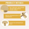 6 Pcs Drawer Knobs, Gold Drawer Handles, Round Cabinet &