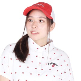 Callaway C23191208 Women's Mesh Cap (Bonnytail Specification, Adjustable Size) / Hat Golf, 1100_Red