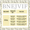 Bnejvif - Mantel ovalado moderno con diseño geométrico, impermeable, resistente