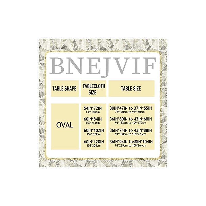 Bnejvif - Mantel ovalado moderno con diseño geométrico, impermeable, resistente