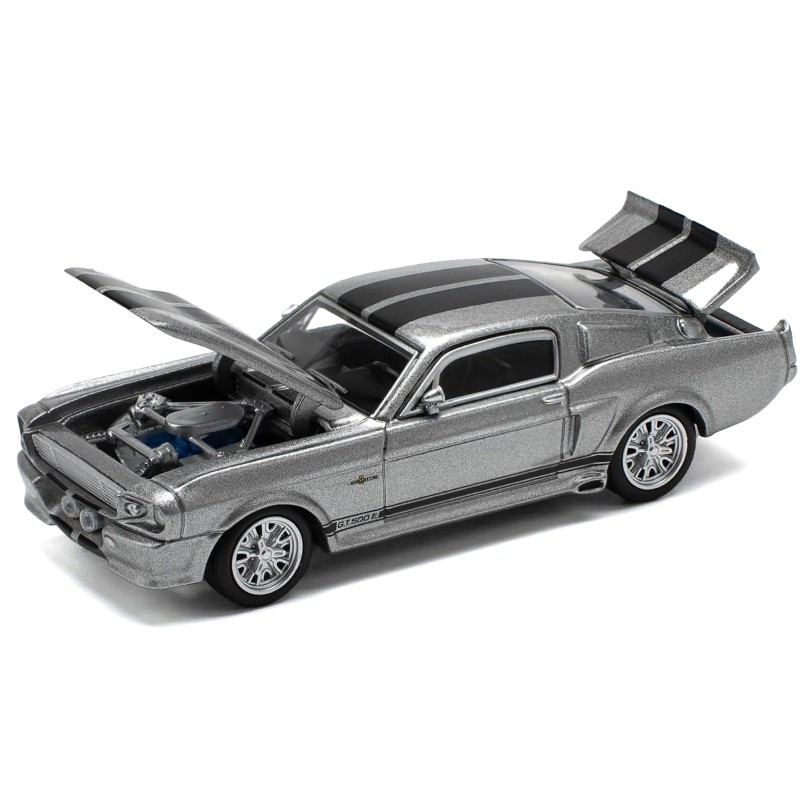 DCD Shelby Mustang GT500 1/64 Diecast Model Car Gray Metallic
