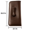 Calabria Soft Slip-In Glasses Case Pocket Belt Metal Clip Black/Brown(2Pack)