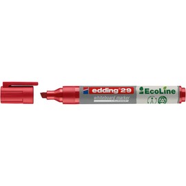 edding 29 Ecoline whiteboard marker - red - 1 whiteboard pen - chisel tip 1-5 mm - whiteboard pen dry wipe - for whiteboards, flipcharts, pinboards, memo boards - sketchnotes - refillable