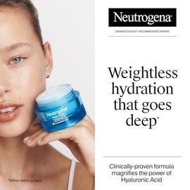 Neutrogena Neutrogena Hydro Boost Water Gel with Signature Fragrance, Hyaluronic Acid Face Moisturizer for Normal to Oily Skin, Delivers Hydration for Refreshed, Dewy Skin, 1.7 fl. oz